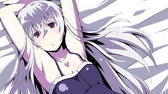 White hair yin anime girls darker than black