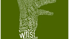 White hands Typography fingers