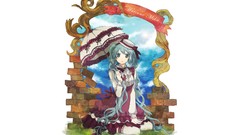 White hatsune miku vocaloid lolita fashion twintails Simple 