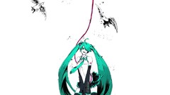 White hatsune miku vocaloid love is war