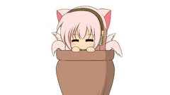 White headphones tentacles Chibi pink hair anime girls vocaloid 