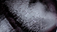 White ice bubbles clear