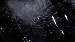 White ice bubbles clear