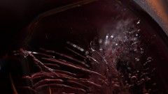 White ice bubbles clear