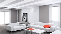 White interior architecture interior design
