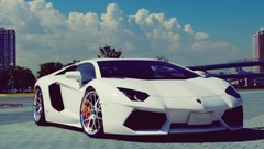 White Italy luxury Lamborghini-Aventador