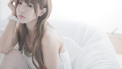 White lace stockings asians bangs models Korean Heo Yun Mi