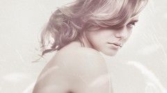 White light woman white background young faces teen portraits 