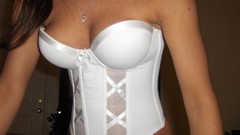 White lingerie corset