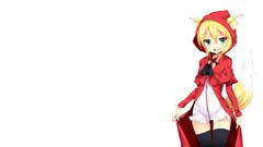 White Little Red Riding Hood white background blondes blush 