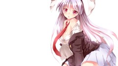 White long hair anime girls touhou animal ears reisen udongein 