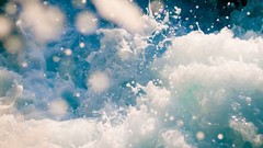 White milk waterfalls streams