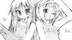 White monochrome akiyama mio wink tainaka ritsu