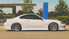 White Nissan Silvia S15 greedy
