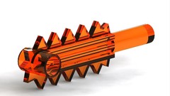 White orange transparent Saw chainsaw Legos