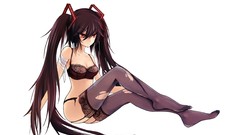 White Photoshop Anime long hair anime girls vocaloid bra 