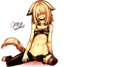 White Photoshop long hair animal ears tails