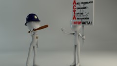 White police stop funny protest stick figures acta