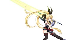 White red eyes gloves long hair mahou shoujo lyrical nanoha 