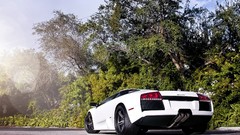 White roadster lamborghini murcielago