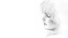 White sketches grayscale drawings