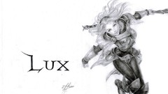 White smiling mage League of Legends Lux
