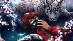 White snow leopards fantasy art