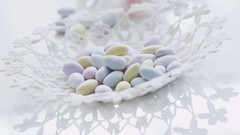 White sweets (candies)