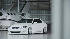 White tuning cars hangar Lexus IS