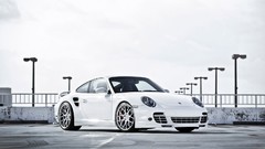 White tuning cars Porsche German vehicles