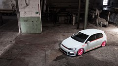 White tuning cars Volkswagen Golf