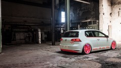 White tuning cars Volkswagen Golf