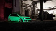 White tuning cars Volkswagen Golf