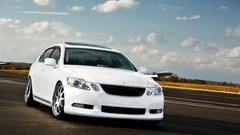 White tuning cars wheels runway back Lexus Speed vehicles 