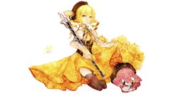 White weapons Anime dress blondes anime girls mahou shoujo 