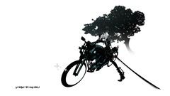 White weapons Katana anime girls konpaku youmu touhou Simple 