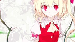 White wings dress hats white hair red eyes blondes touhou 