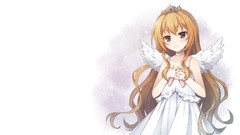 White wings long hair brown eyes brunettes toradora aisaka taiga