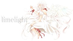 White wings white hair long hair vocaloid ia Simple Background