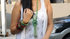 White woman Actress white dress models photo shoot movie stills 