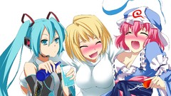 White woman anime girls hatsune miku vocaloid touhou arcueid 