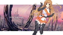 White woman Anime long hair anime girls brunettes braids ecchi 