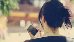 White woman back blondes iphone brunettes phones