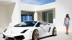 White woman cars Lamborghini