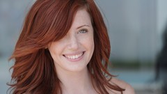 White woman faces smiling green eyes freckles redheads FTVGirls 