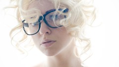 White woman glasses faces blondes models