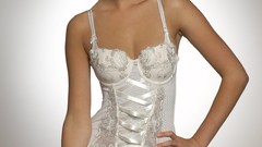 White woman lingerie brunettes cleavage lauren budd boobs