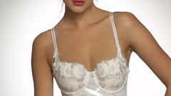 White woman lingerie brunettes cleavage lauren budd boobs