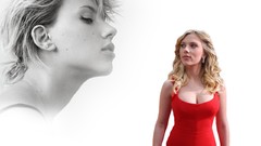 White woman Scarlett Johansson Actress blondes cleavage