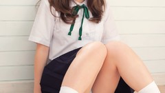 White woman Shoes Japanese socks asians Students models saki 